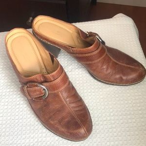 Vintage Naturalizer Brown Leather Drifter Mules Clogs